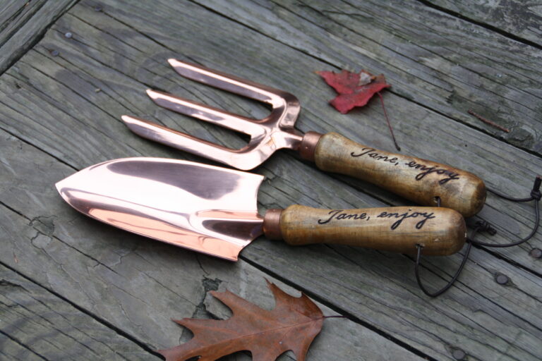 copper garden tools