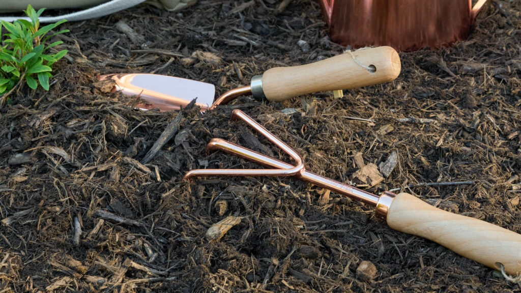 copper garden tools